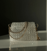The Diamond Shard Bag is a beaed handbag that is made with crystal beads. This is totally handmade bag.
