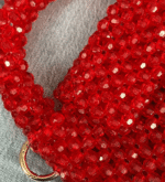 The Mini Garnet beaded handbag