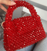 The Mini Garnet beaded handbag