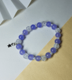 Lavender Ice Crackle Star Bracelet