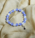 Lavender Ice Crackle Star Bracelet